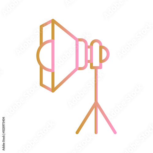 Photography Studio Lights Vector Icon