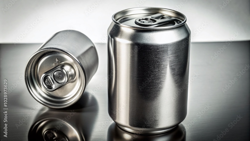 High-Resolution Aluminum Soda Can Mockup for Graphic Design with Shadow on White Background High-Resolution Aluminum Soda Can Mockup for Graphic Design with Shadow on White Background