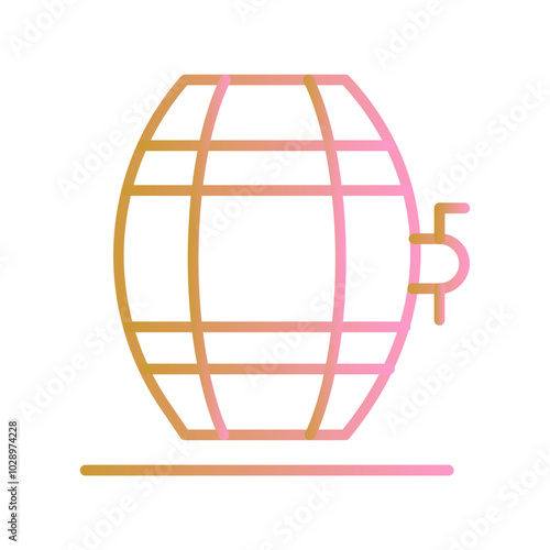 Wine Barrel Rack Vector Icon