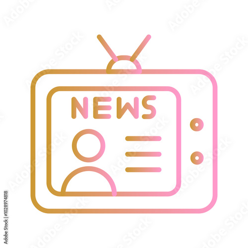 Newsreader Vector Icon