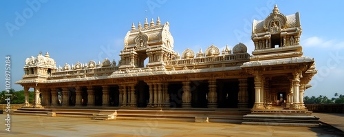 The grand architecture of the Ramanathaswamy Temple in Rameswaram photo