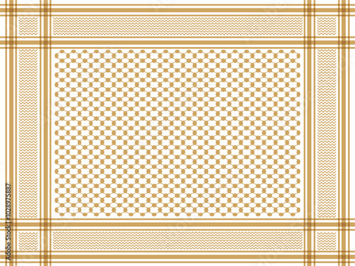 oriental yellow arabian scarf pattern ,Vector yellow palestine keffiyeh 