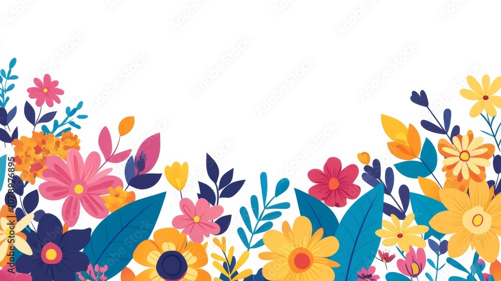 A colorful flower bouquet with a white background. The flowers are arranged in a way that creates a sense of movement and flow. The colors are bright and cheerful, giving the impression of a happy A colorful flower bouquet with a white background. The flowers are arranged in a way that creates a sense of movement and flow. The colors are bright and cheerful, giving the impression of a happy