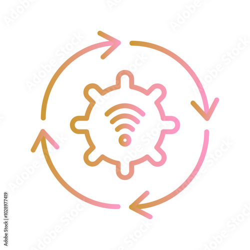 Automated Process Vector Icon