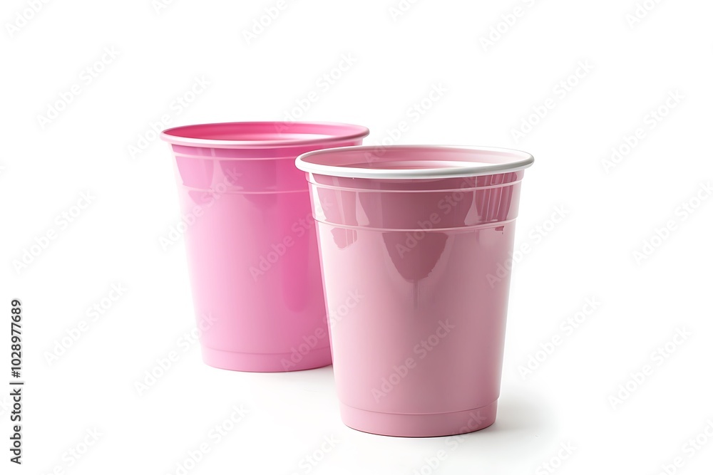 Plastic cups isolated on white background Plastic cups isolated on white background
