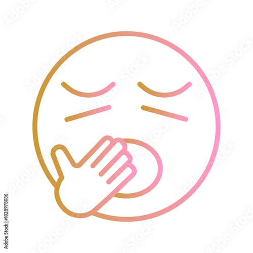 Yawning Face Vector Icon