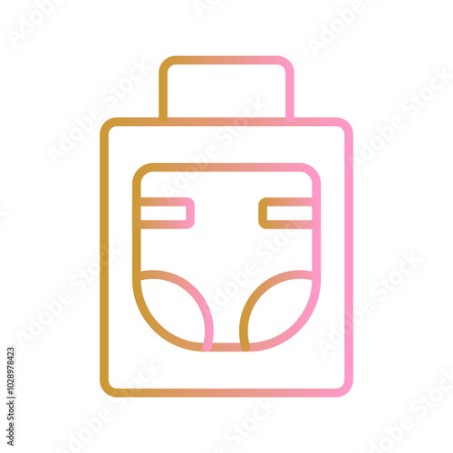 Diaper Bag Vector Icon