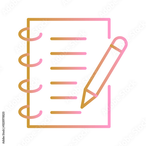 Journalist Notebook Vector Icon