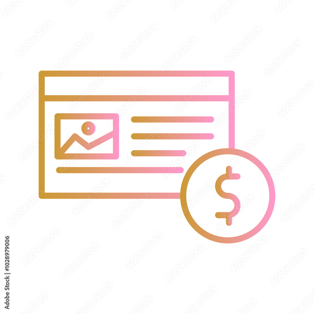 Native Advertising Vector Icon Native Advertising Vector Icon