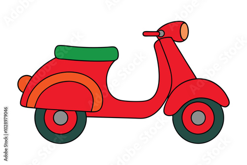 Vintage scooter vector illustration