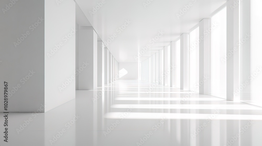 Fototapeta premium Empty minimal abstract architecture building interior or exterior