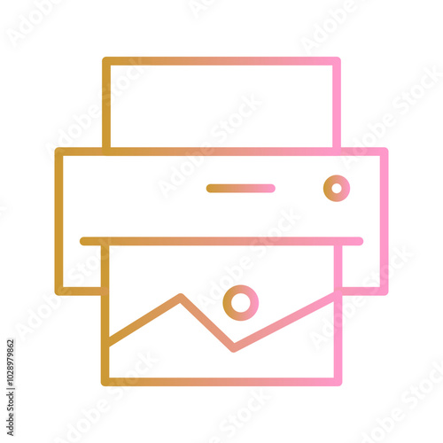 Photo Printing Vector Icon