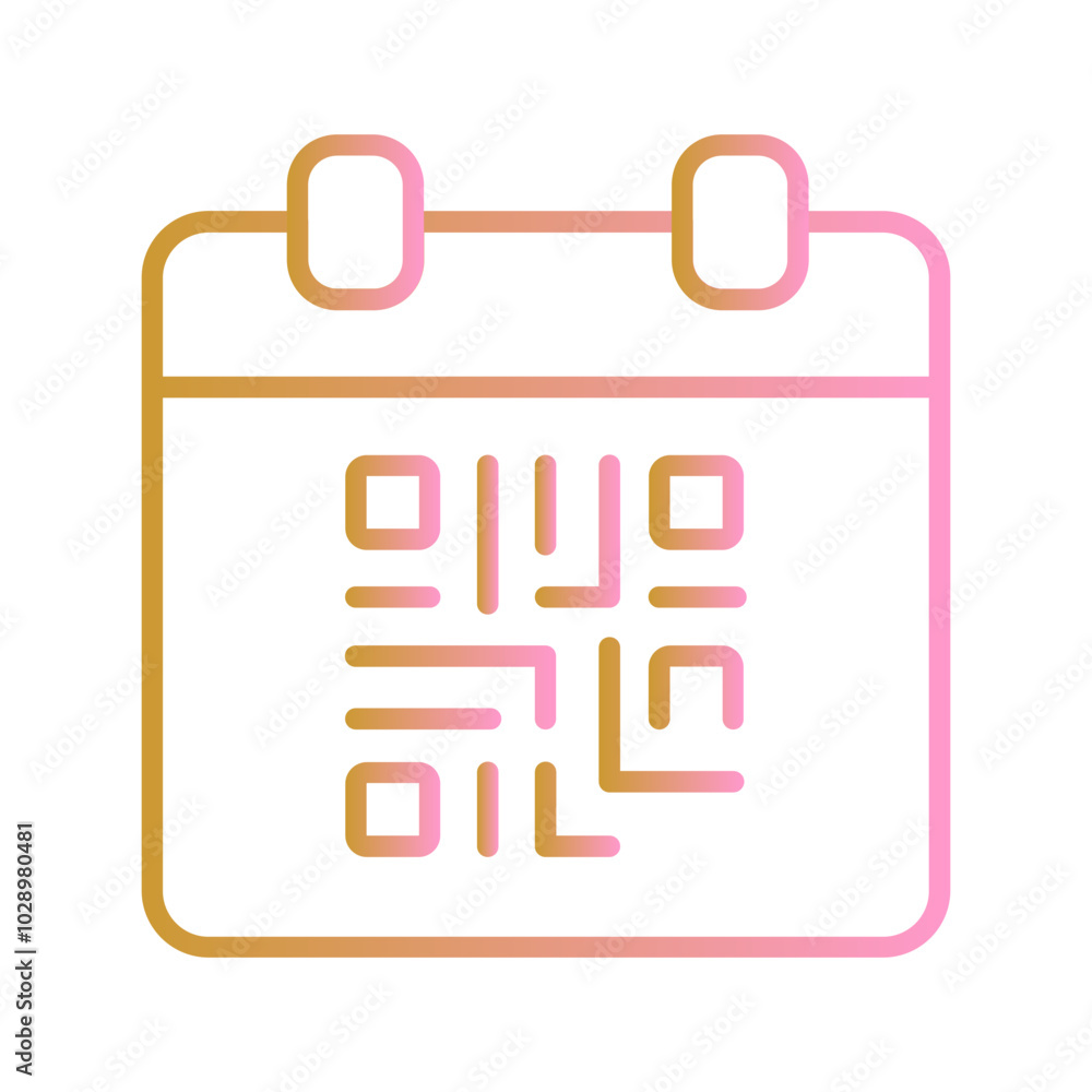 QR Code Calendar Vector Icon QR Code Calendar Vector Icon