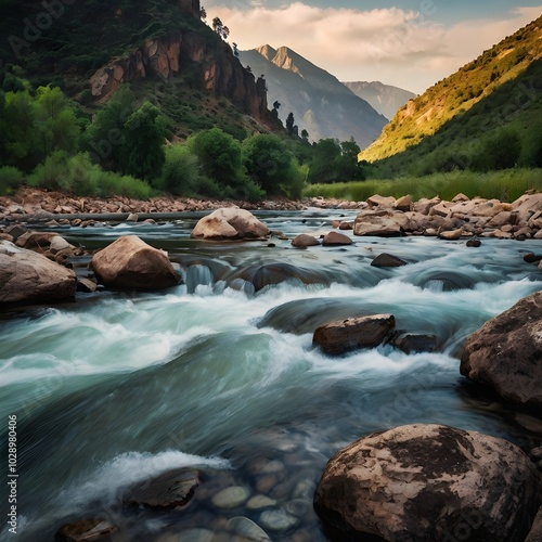 river in the mountains