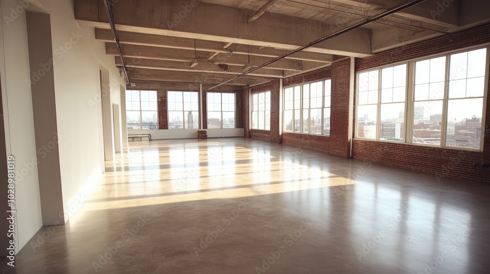 Minimalist Concrete Floor in Industrial Space Minimalist Concrete Floor in Industrial Space