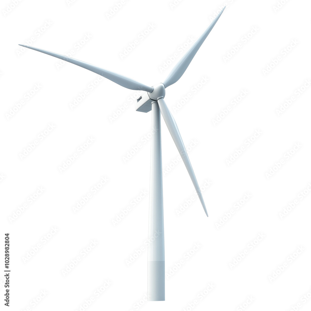 Wind turbine, white isolate background Wind turbine, white isolate background