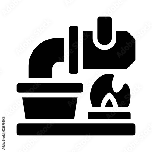 Steel Factory glyph icon