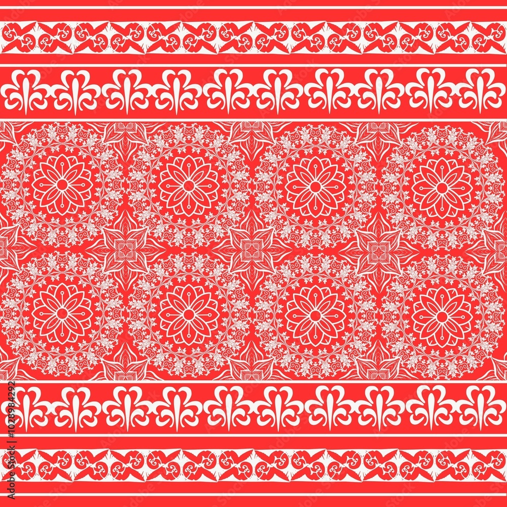 seamless pattern with flowers pattern with red and white stripes seamless pattern with flowers pattern with red and white stripes