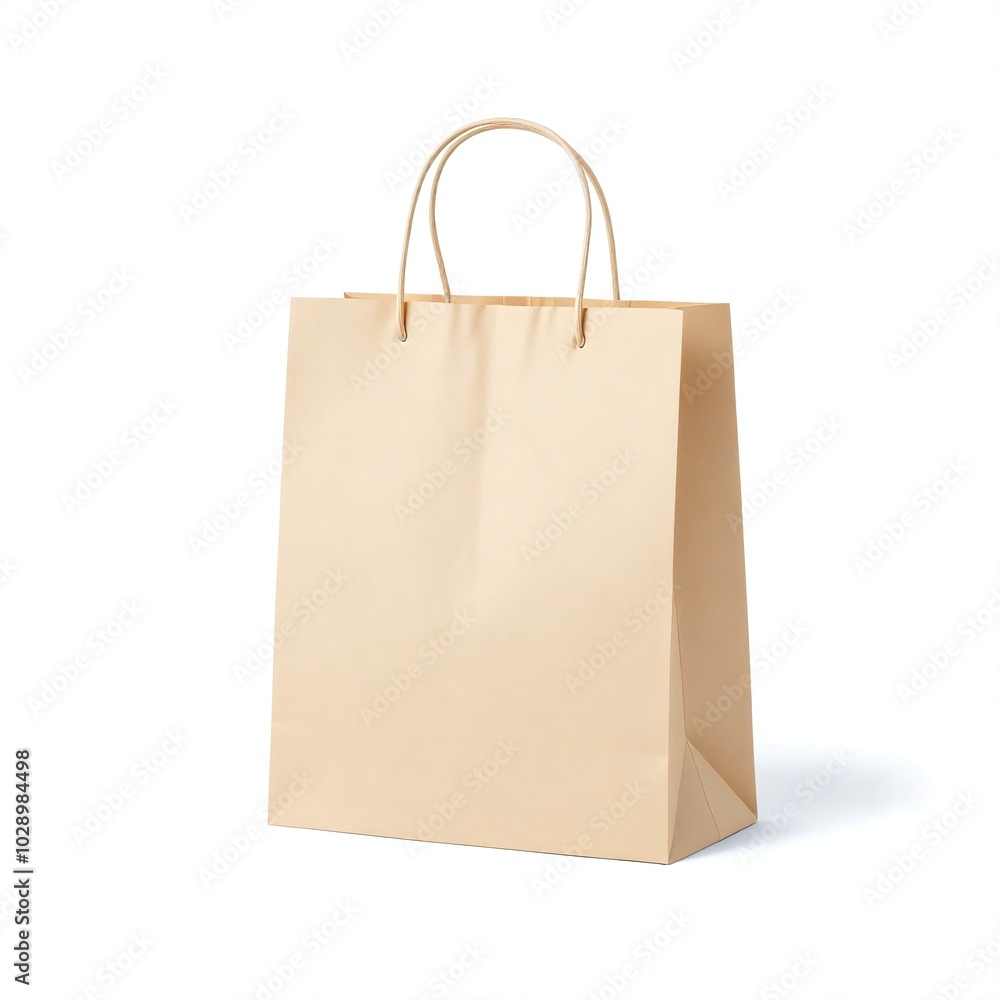 A simple brown paper bag with sturdy handles, promoting reusable and eco-conscious packaging for shopping. Ideal for branding campaigns and sustainability messaging. A simple brown paper bag with sturdy handles, promoting reusable and eco-conscious packaging for shopping. Ideal for branding campaigns and sustainability messaging.