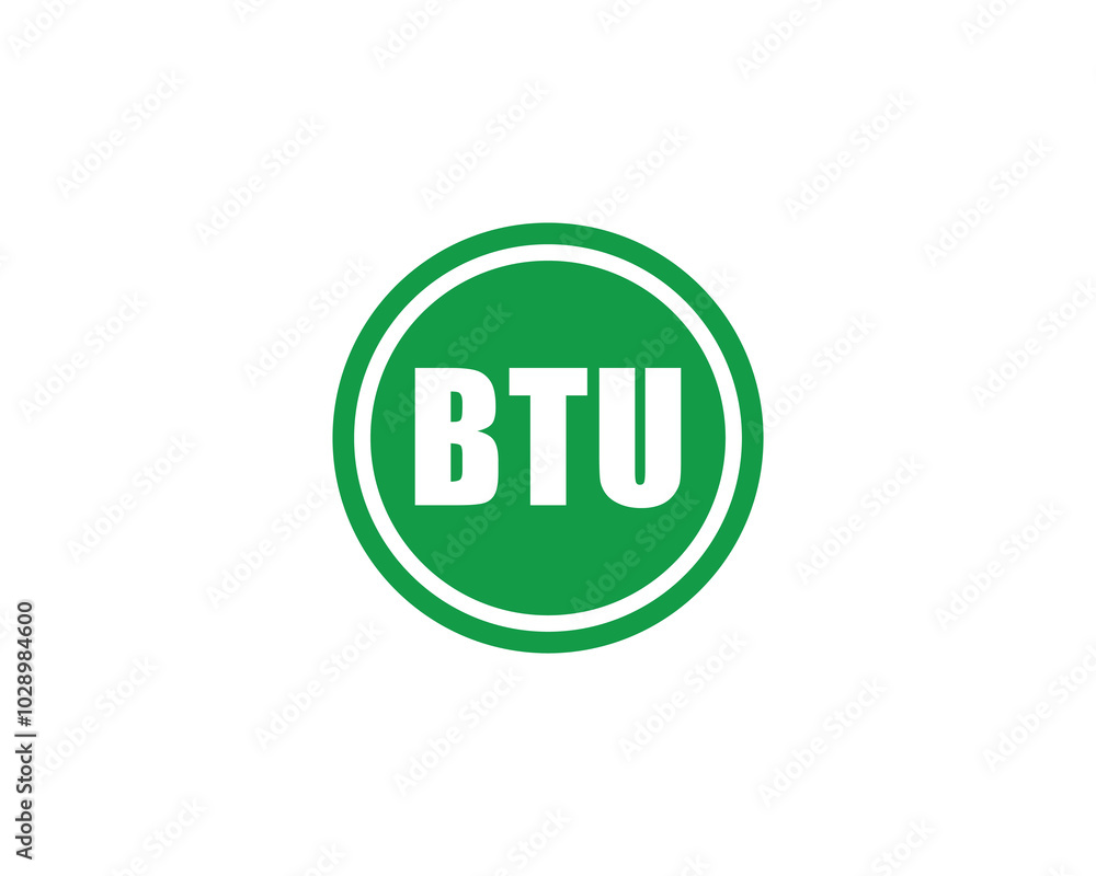 BTU logo design vector template. BTU BTU logo design vector template. BTU