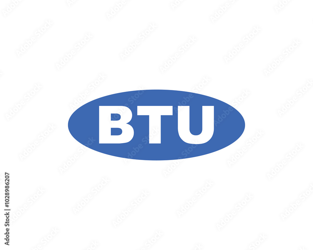 BTU logo design vector template. BTU BTU logo design vector template. BTU
