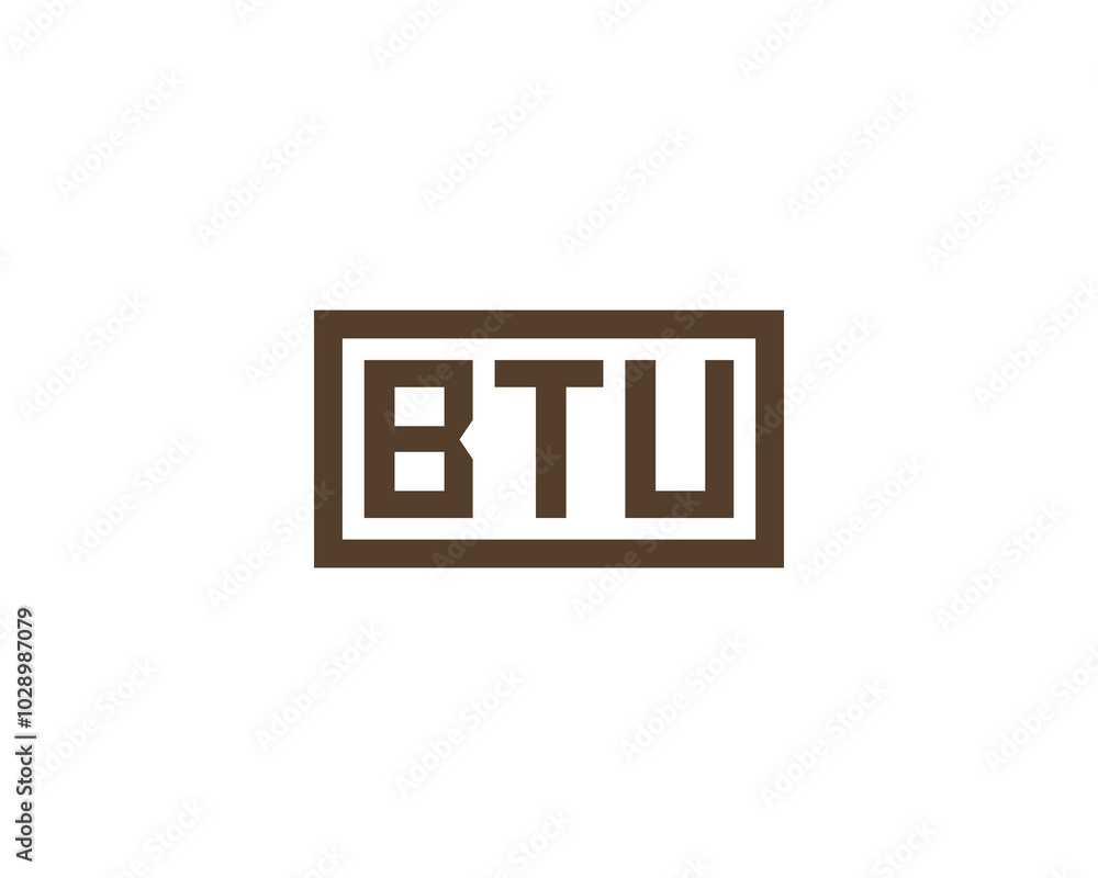 BTU logo design vector template. BTU BTU logo design vector template. BTU