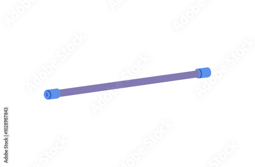 Vector illustration with the image of a sports equipment - bodybar on an isolated background.