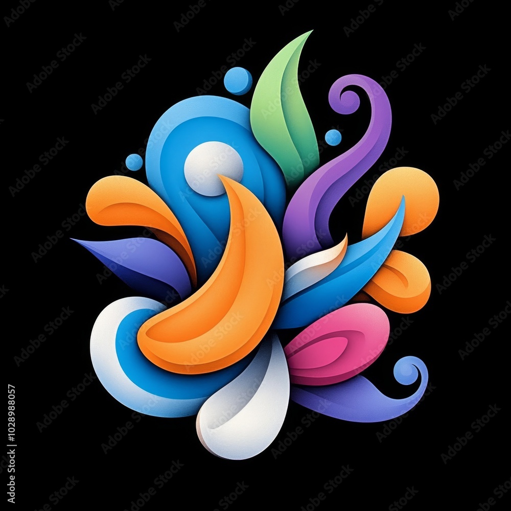 Fototapeta premium Abstract Colorful Floral Pattern Design
