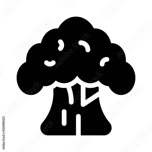 Broccoli glyph icon