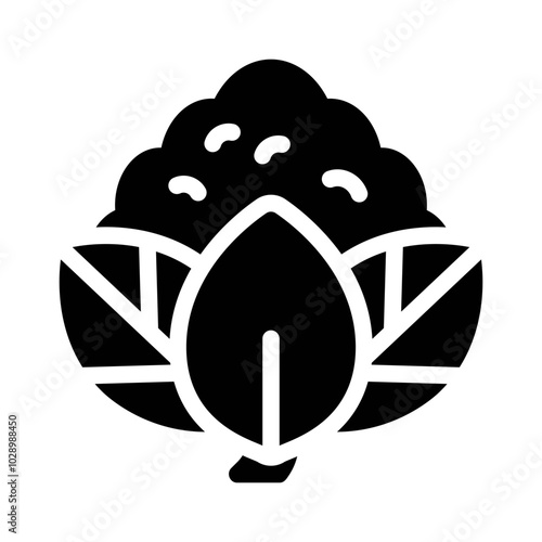 Cauliflower glyph icon