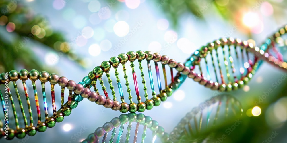 Isolated DNA Strand in Tilt-Shift Photography Style for Scientific Illustrations Isolated DNA Strand in Tilt-Shift Photography Style for Scientific Illustrations