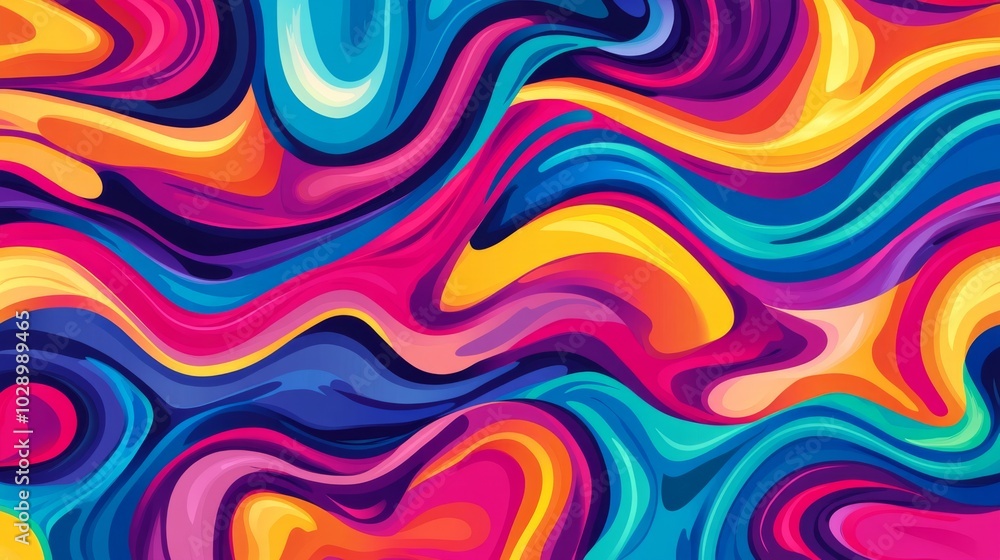 A colorful, abstract painting with a rainbow of colors. The painting is full of energy and movement, with the colors blending and swirling together in a dynamic way A colorful, abstract painting with a rainbow of colors. The painting is full of energy and movement, with the colors blending and swirling together in a dynamic way