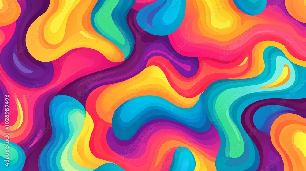 A colorful, abstract painting with a rainbow of colors. The painting is full of energy and movement, with the colors blending and swirling together in a dynamic way A colorful, abstract painting with a rainbow of colors. The painting is full of energy and movement, with the colors blending and swirling together in a dynamic way