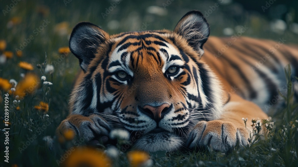 Fototapeta premium tiger life in the wild