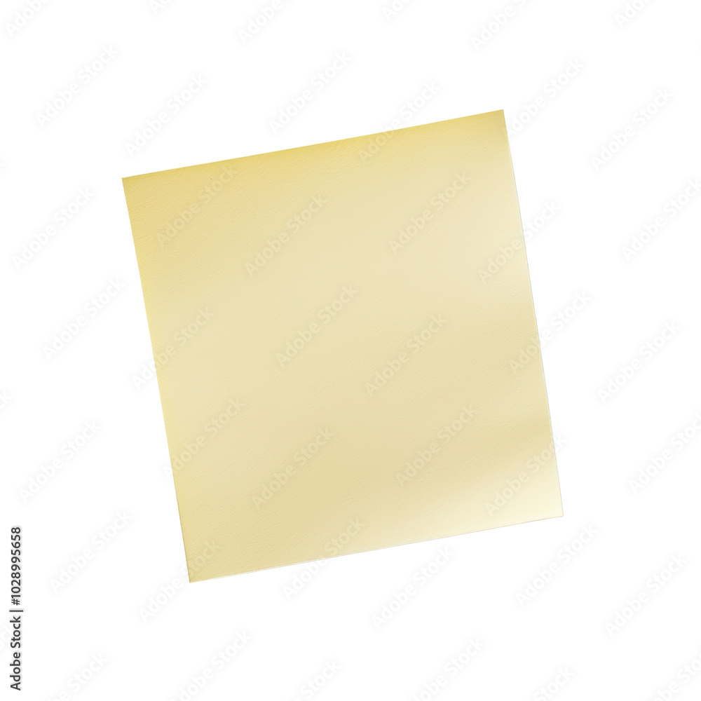 Sticky note isolated on white, transparent. Blank yellow postit paper sticker Sticky note isolated on white, transparent. Blank yellow postit paper sticker