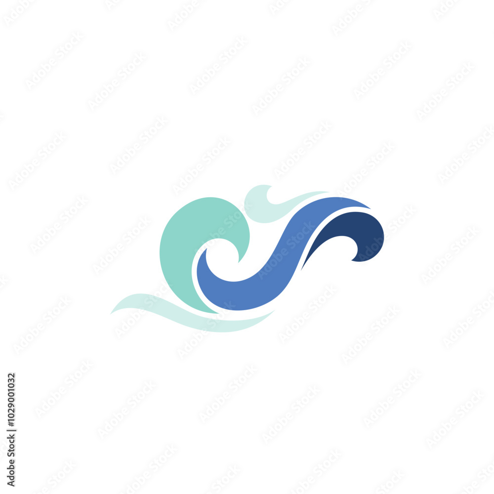 Abstract wave design template, ocean wave icon Abstract wave design template, ocean wave icon