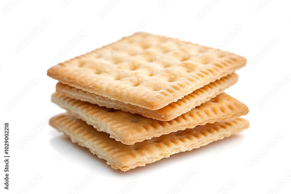 Cracker cookie isolated on white background Cracker cookie isolated on white background
