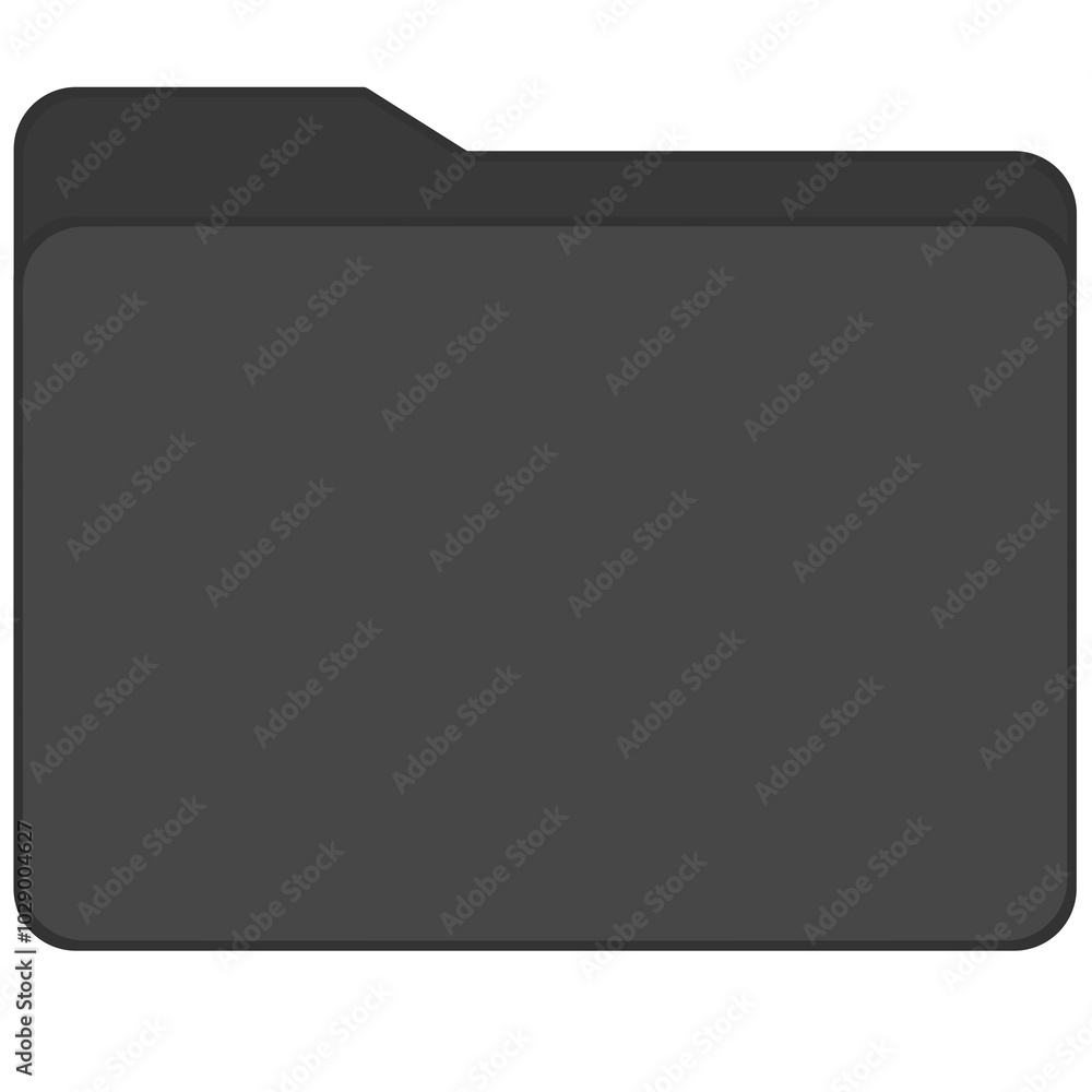 Obraz premium black empty folder icon
