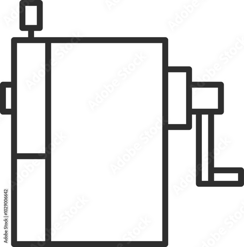 線画教材道具関連の単品アイコン　鉛筆削り