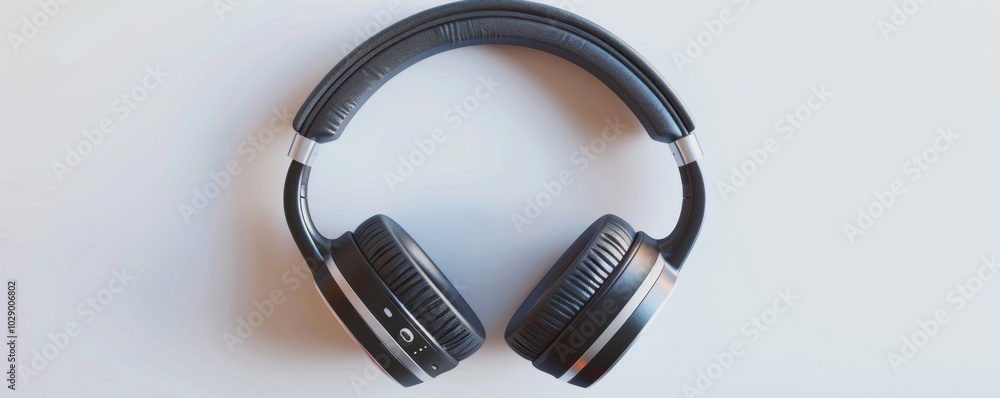 Pair of wireless headphones, white background, 4K hyperrealistic photo Pair of wireless headphones, white background, 4K hyperrealistic photo