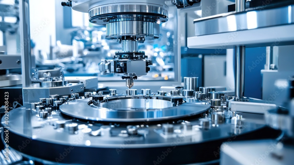 Specialized machinery for semiconductor fabrication in a cleanroom setting. Specialized machinery for semiconductor fabrication in a cleanroom setting.