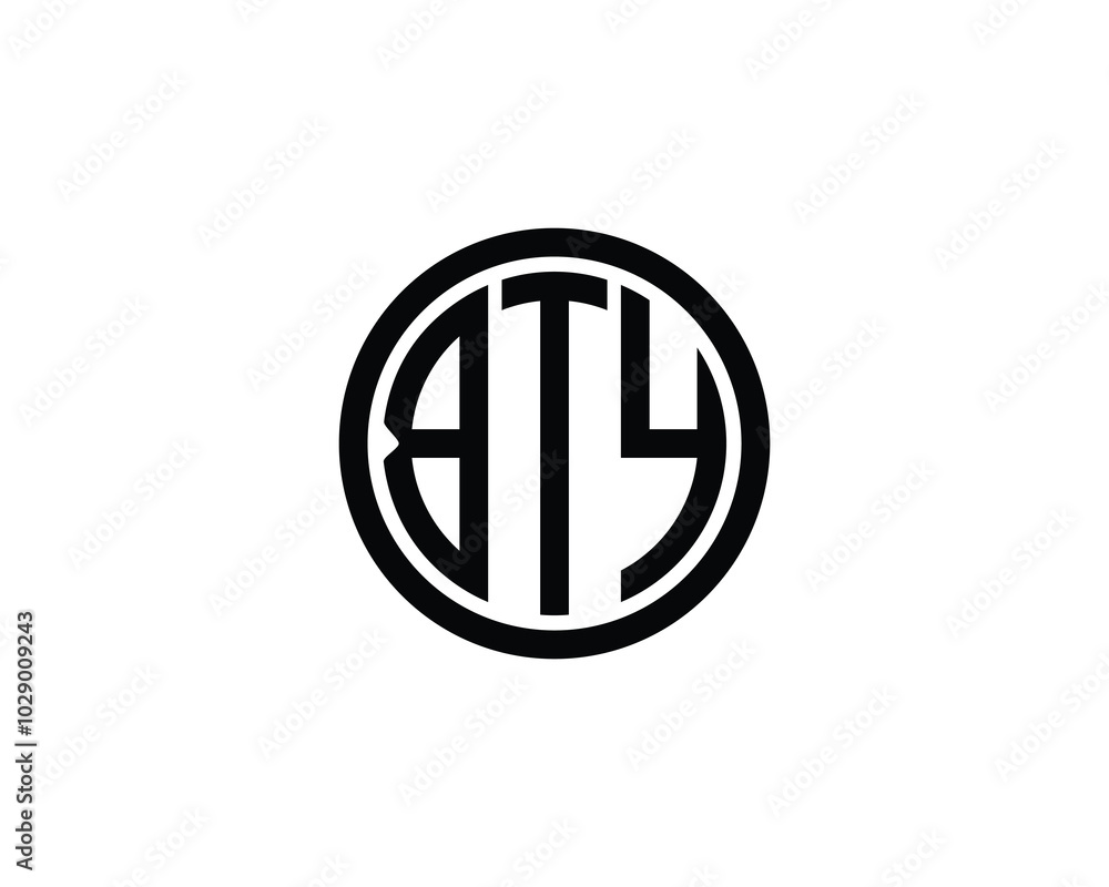 BTY logo design vector template. BTY BTY logo design vector template. BTY