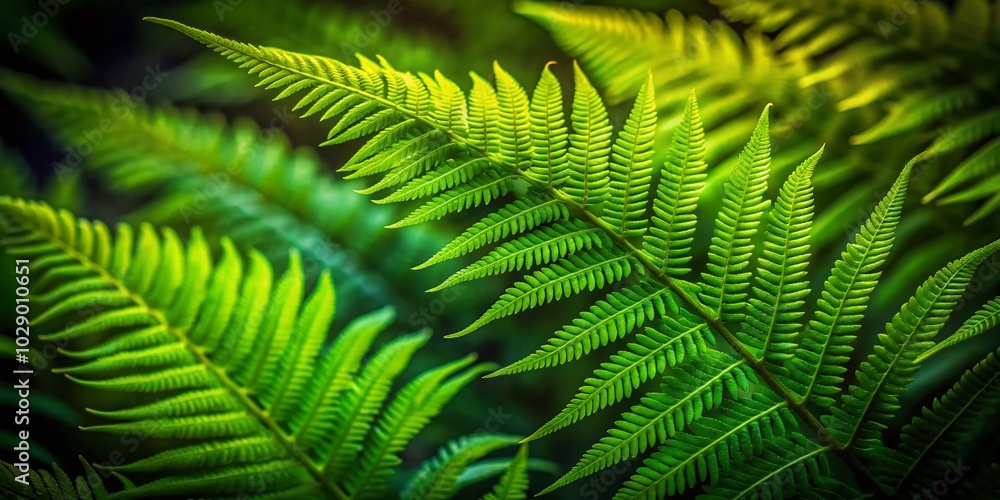 Low Light Photography of Tropical Green Fern Leaf Texture for Nature Background Low Light Photography of Tropical Green Fern Leaf Texture for Nature Background