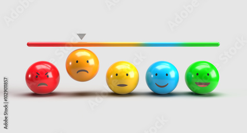  Emotional Feedback Scale with Sadness Highlighted