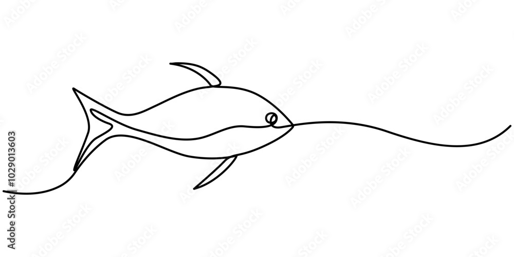 Fish Restaurant Continuous Line Editable Stroke Line, Fish Line Icon, Outline Vector Symbol Illustration, Fish One continuous line drawing Fish Restaurant Continuous Line Editable Stroke Line, Fish Line Icon, Outline Vector Symbol Illustration, Fish One continuous line drawing