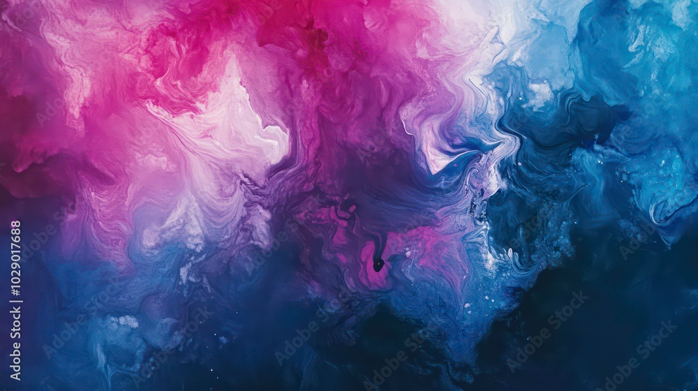Fototapeta premium Abstract background with flowing pink, blue, and white colors.