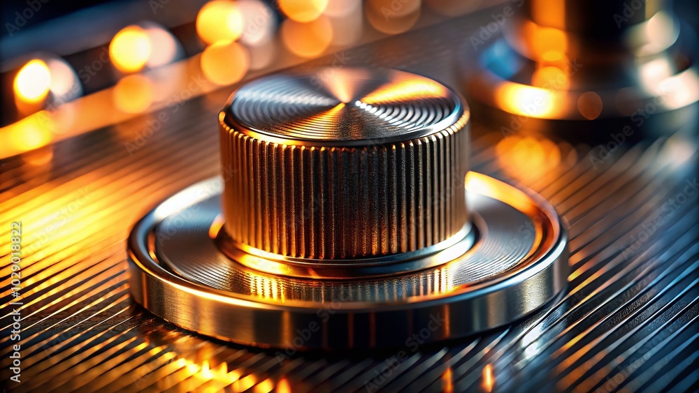 Macro Photography of a Control Knob with Intricate Details for Tech Enthusiasts Macro Photography of a Control Knob with Intricate Details for Tech Enthusiasts