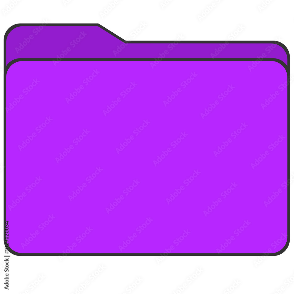 purple empty folder icon