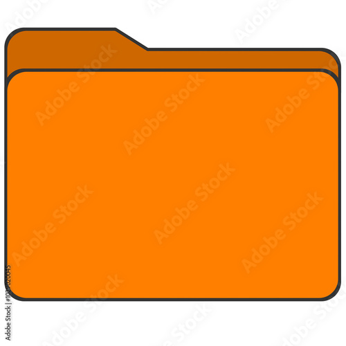 orange empty folder icon