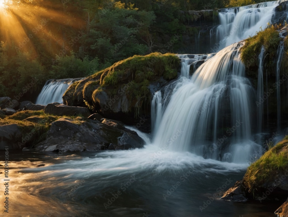 Fototapeta premium waterfall in the forest